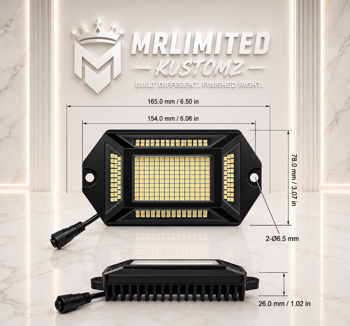 396 Chip LED Rock Lights 4 Pieces